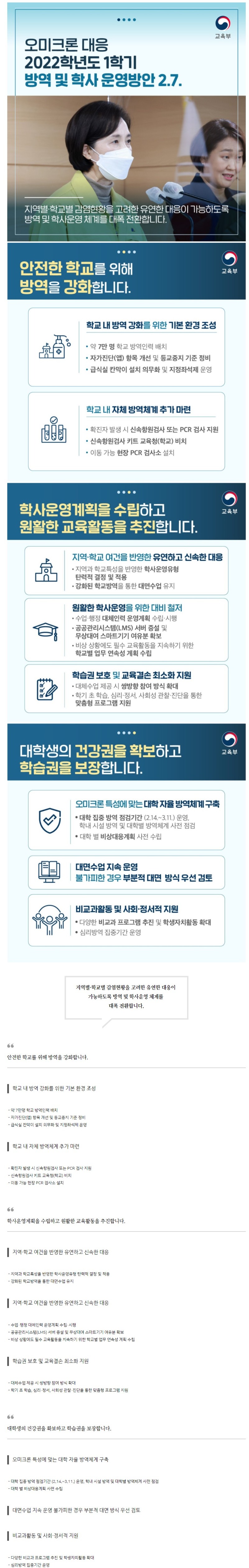 [교육부] 오미크론 대응 2022학년도 1학기 방역 및 학사 운영방안.jpg